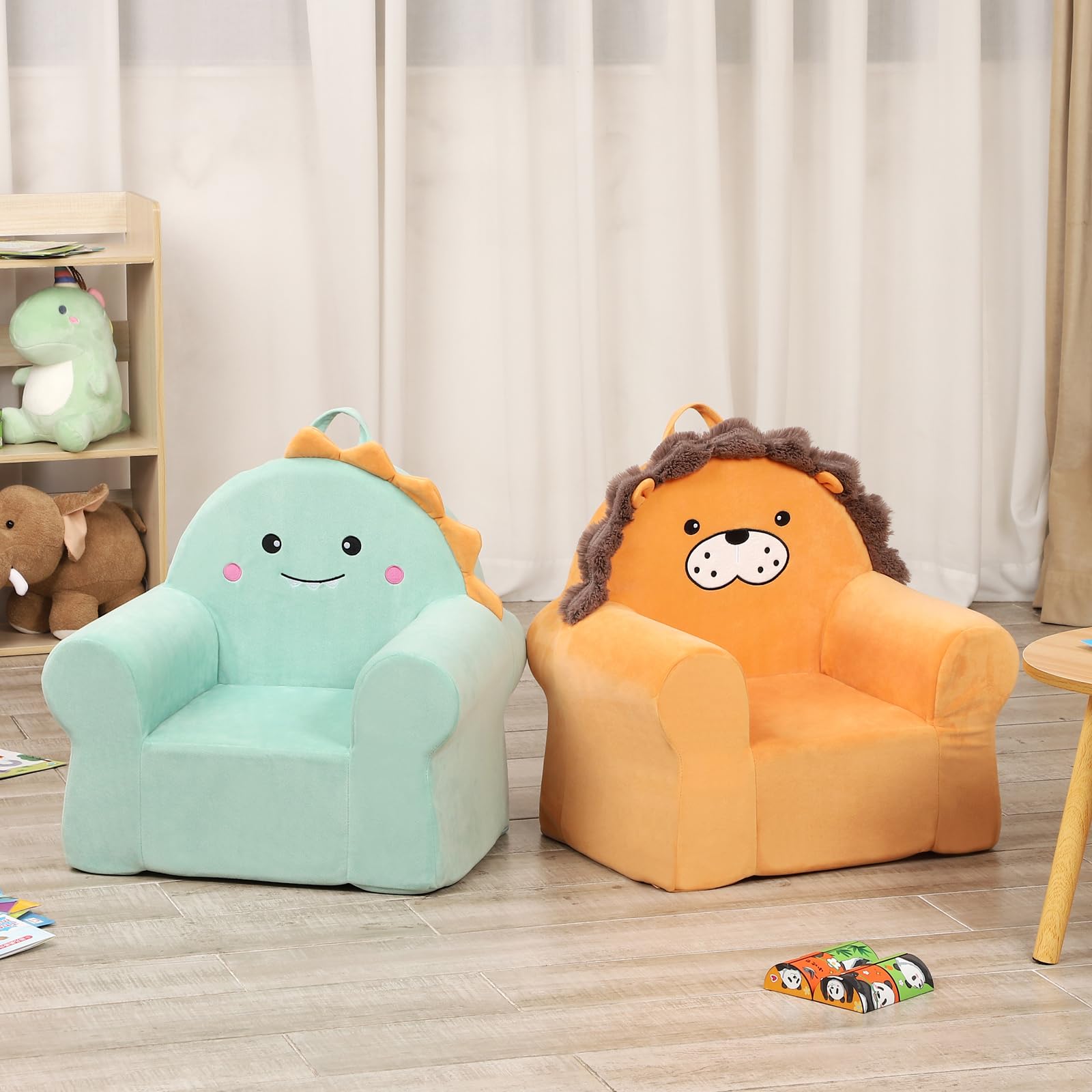MOMCAYWEX cuddly chair in room showing versatile, space-saving placement.