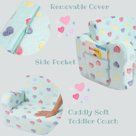 MOMCAYWEX toddler couch fold-out lounger offers compact comfort in small spaces.