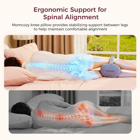 Momcozy adjustable strap holds pillow in place for stable sleep.