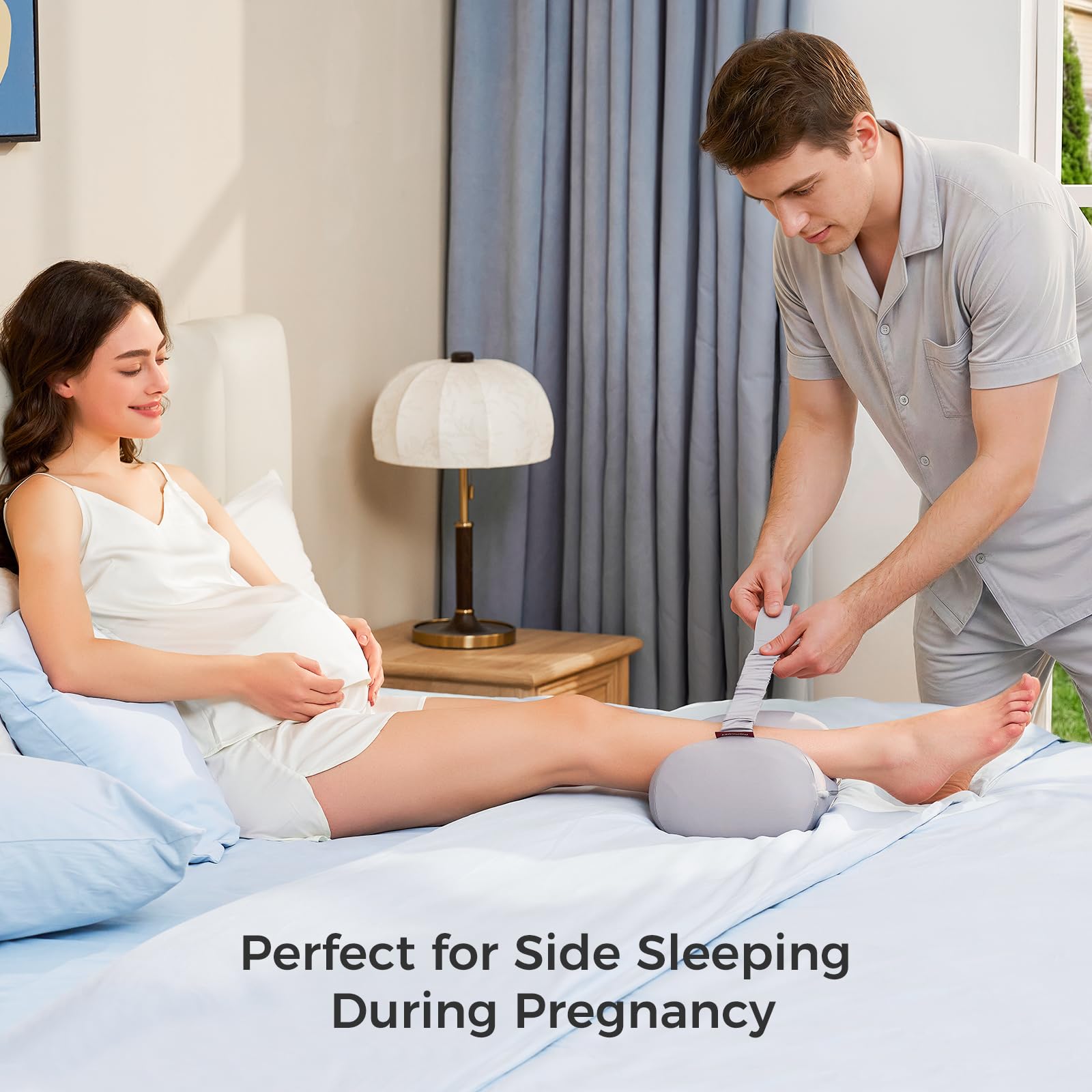 Momcozy knee pillow pinch-free zipper pocket protects skin and prevents snags.