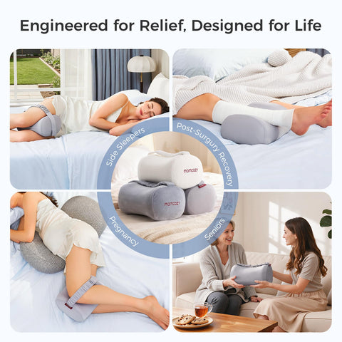 Momcozy knee pillow senior support helps with daily rest and posture.