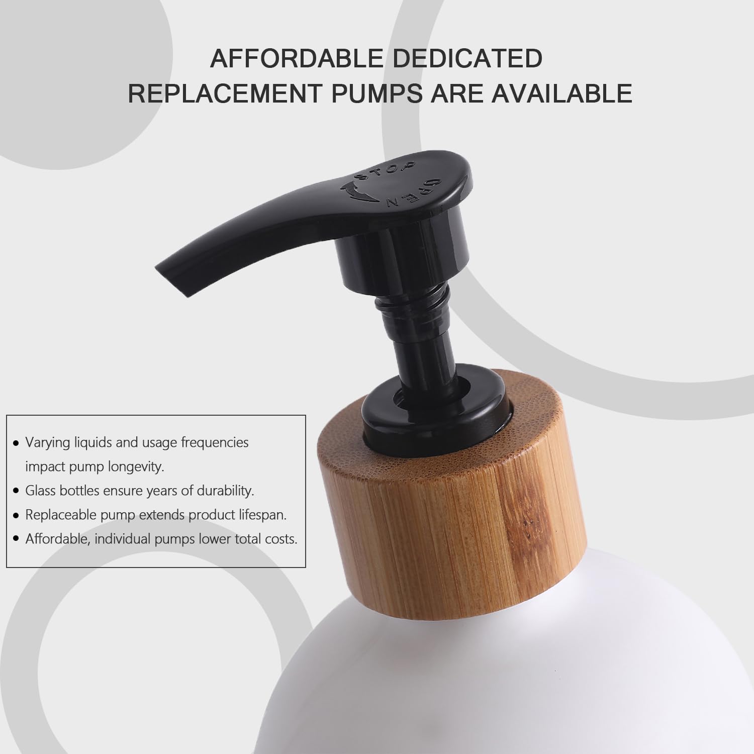 MOMEEMO glass dispenser on display with clear contents