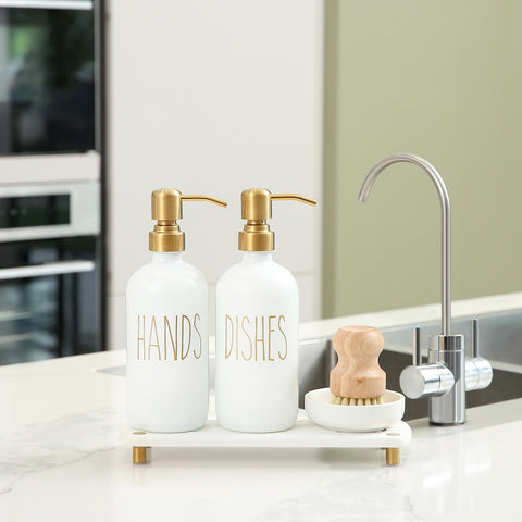 MOMEEMO Gold farmhouse-style kitchen accessories complement rustic and modern spaces.