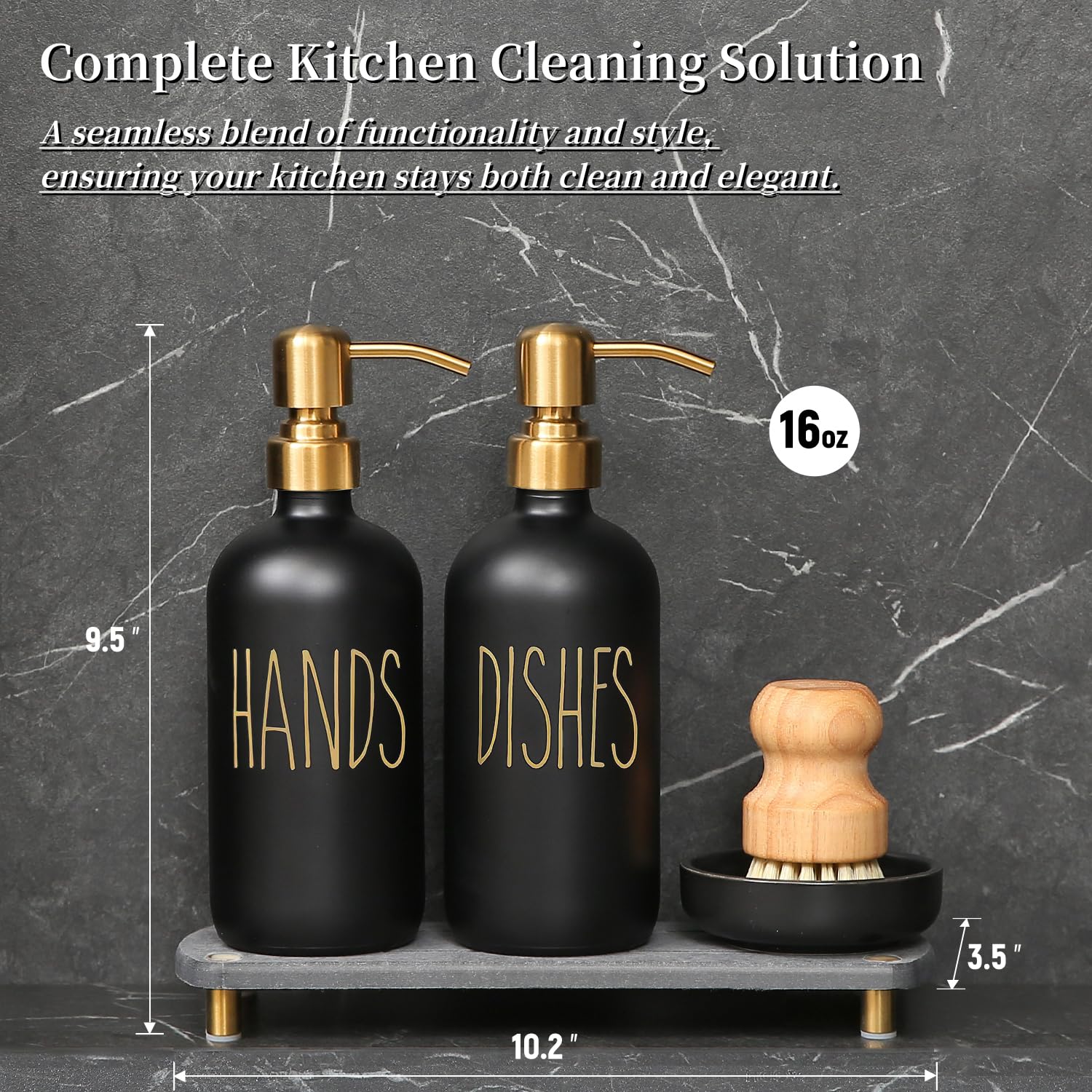 MOMEEMO hand soap dispenser with stainless pump for easy daily use.
