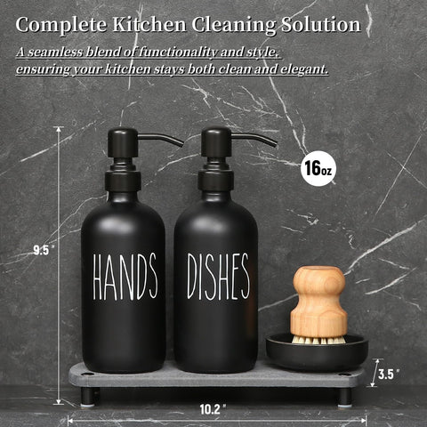 MOMEEMO dish liquid dispenser complements modern kitchen decor with minimalist style.