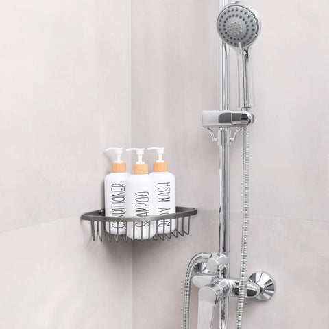 MOMEEMO white dispenser set showcased in a farmhouse-style bathroom.