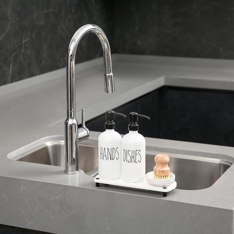 MOMEEMO white kitchen accessories decor complements farmhouse style beautifully.