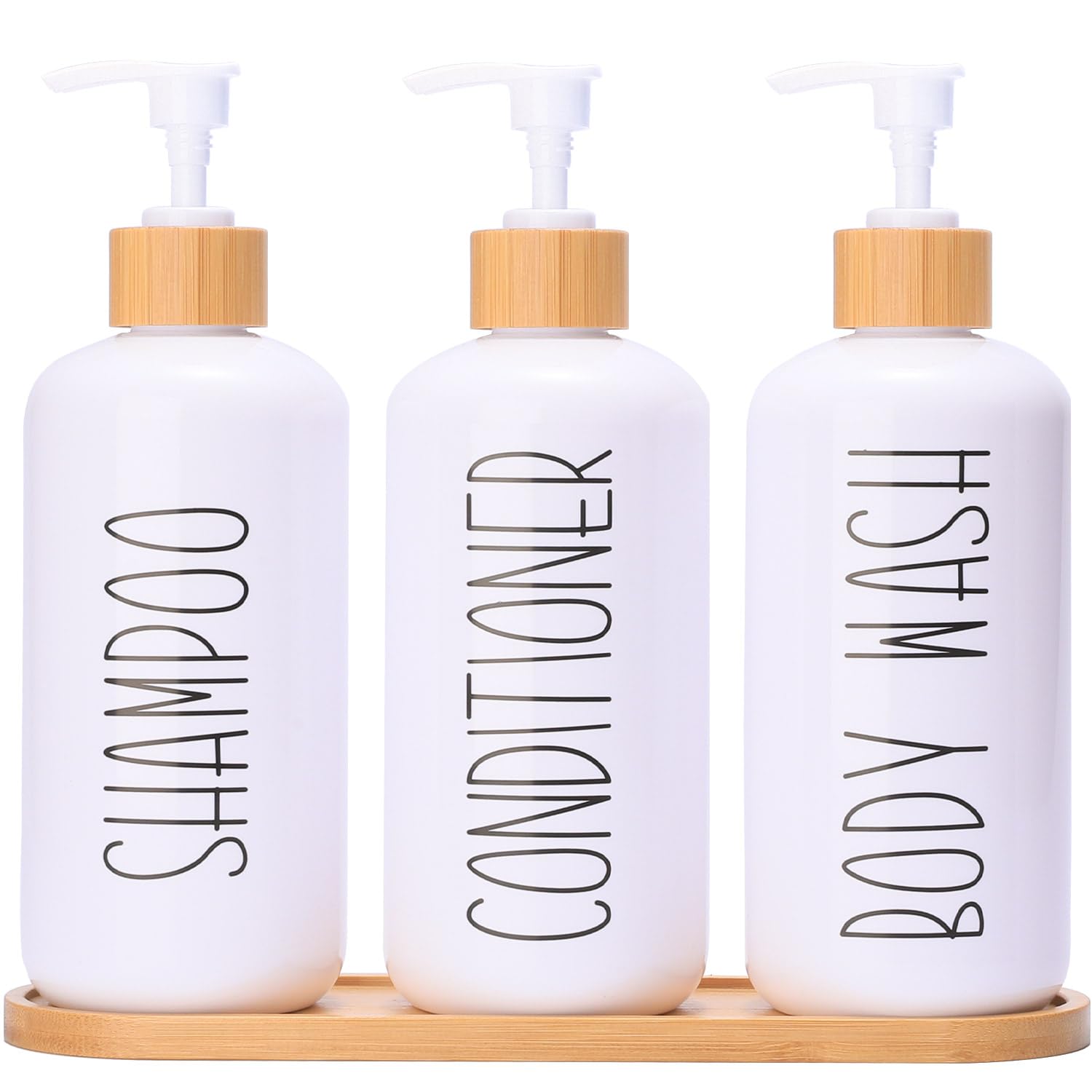 MOMEEMO white shampoo dispenser bottle with durable refill design for safe bathroom use.