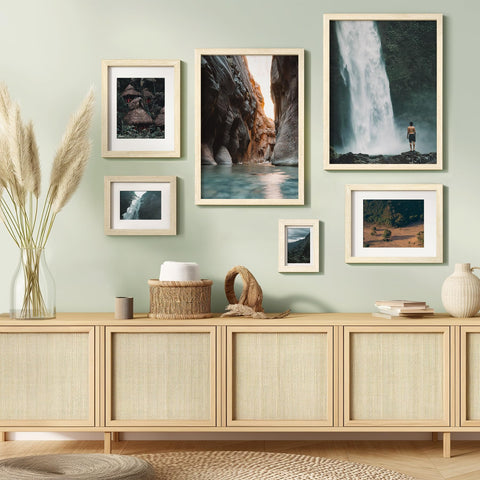 Momentworth gallery wall idea with natural frames adding timeless touch
