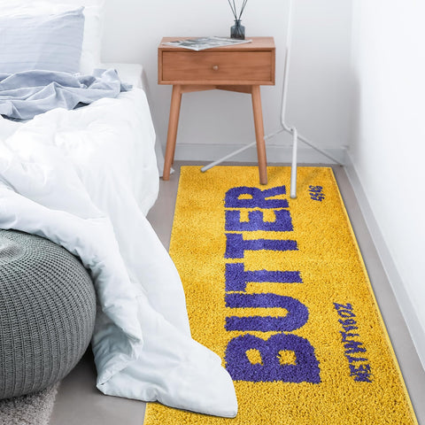 Momlli Butter Rug machine washable for easy cleaning after spills or messes.