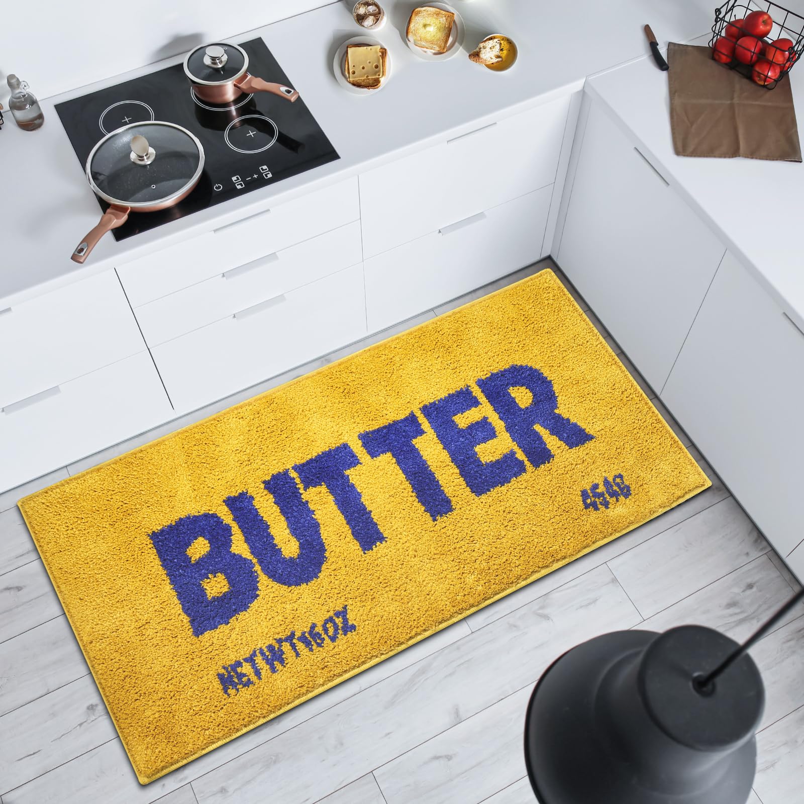 Momlli Butter Rug non-slip backing helps keep it safely in place on indoor floors.