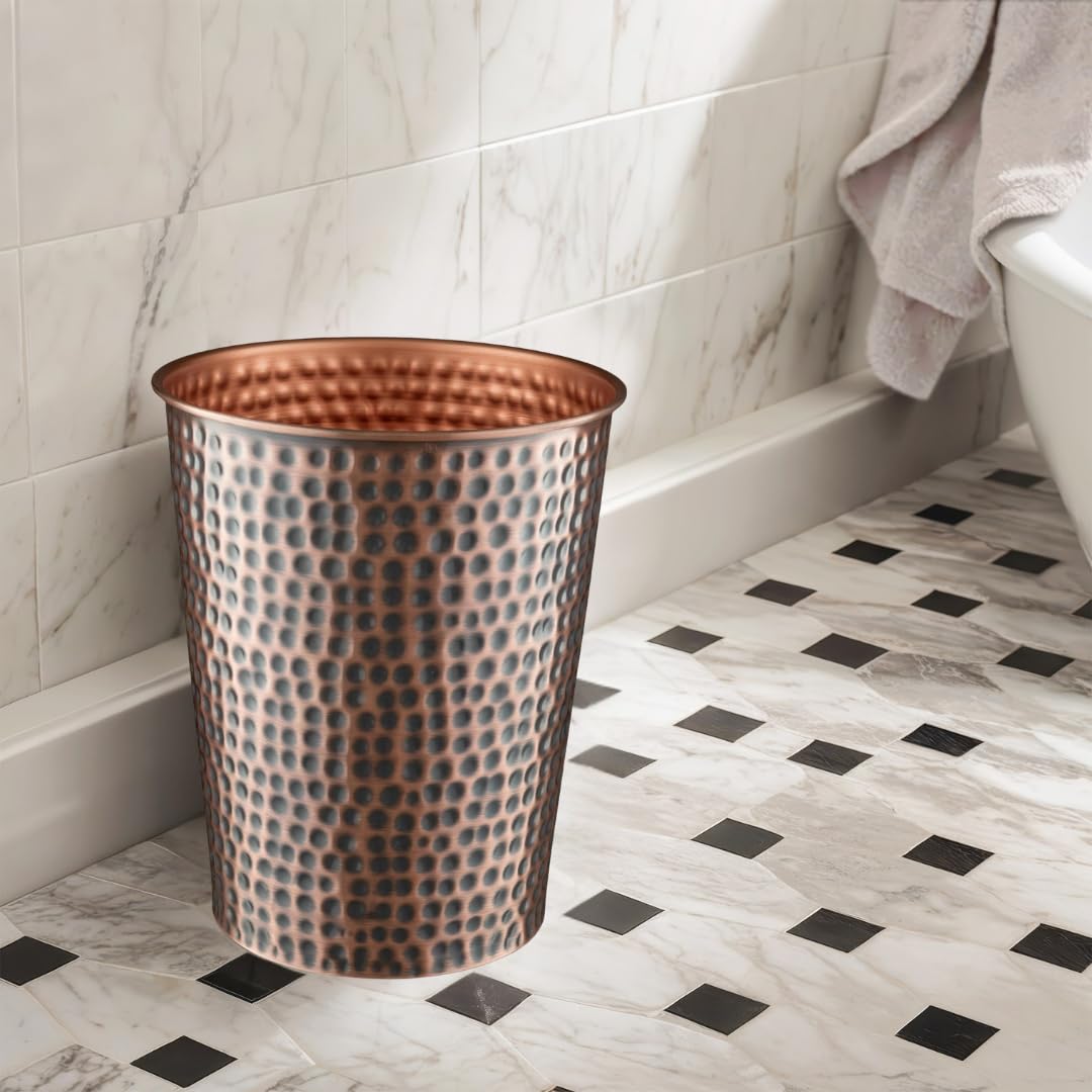 Monarch Abode bedroom trash can blends with décor while handling daily disposal discreetly