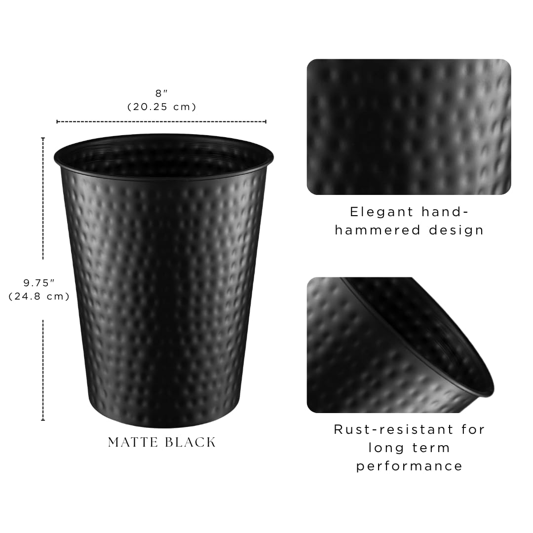 Monarch Abode compact metal trash can under-sink fits tight spaces with modern style.