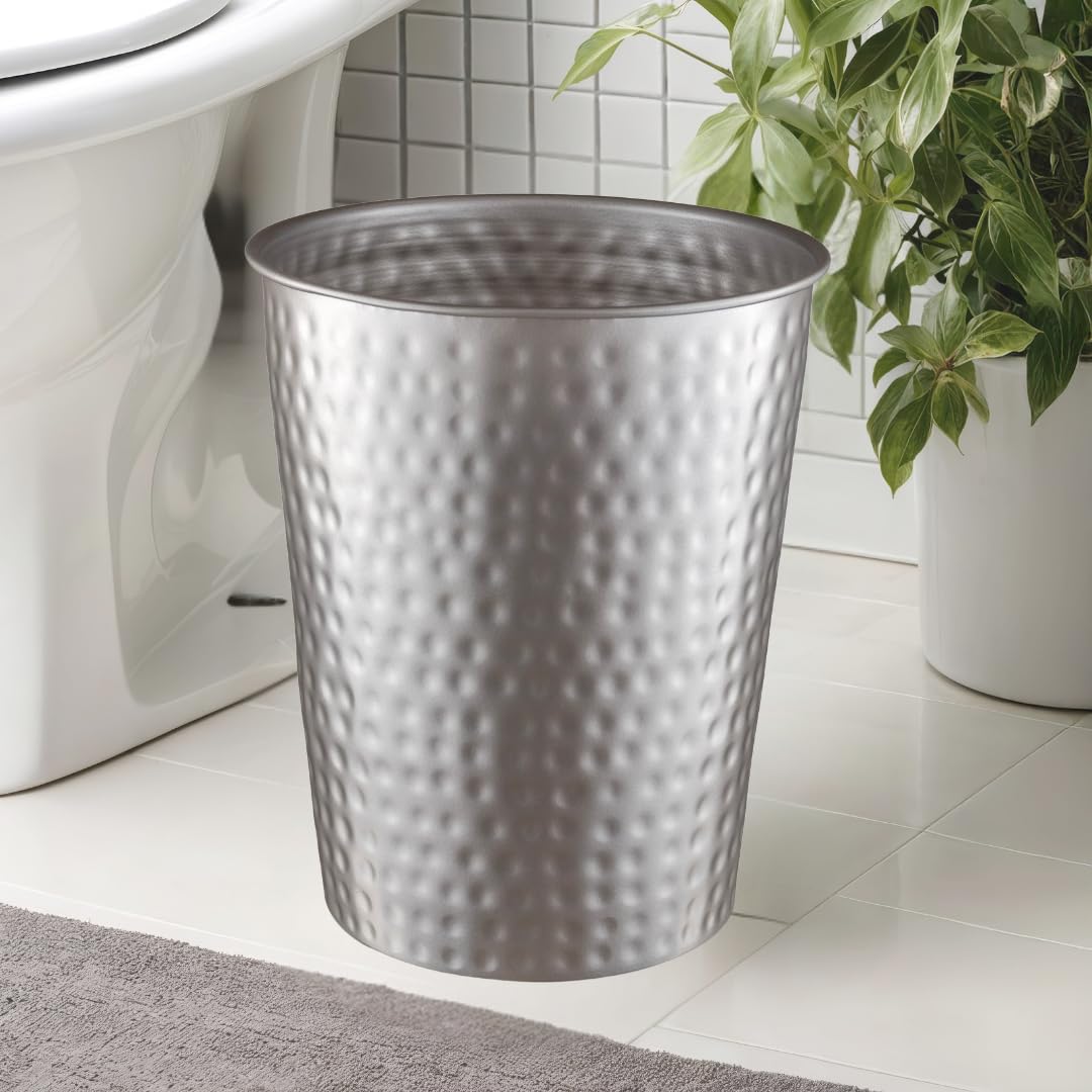 Decorative pewter finish enhances modern bathroom aesthetics with Monarch Abode.