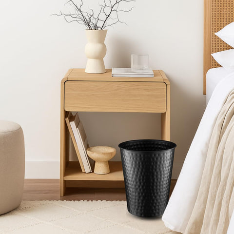 Monarch Abode decorative small trash bin blends into any room while managing waste neatly.