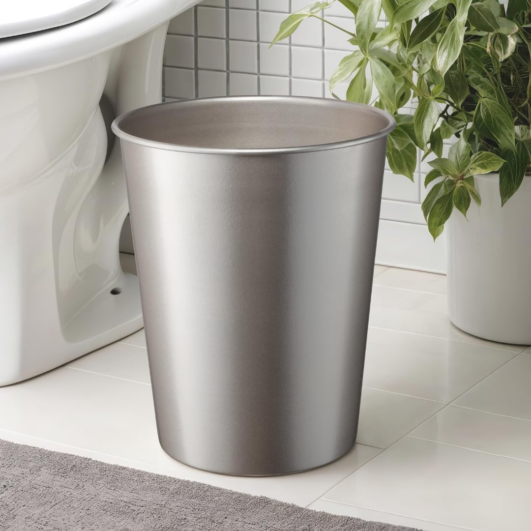 Monarch Abode metal wastebasket under-sink fit demonstrates discreet, rust-resistant daily use.