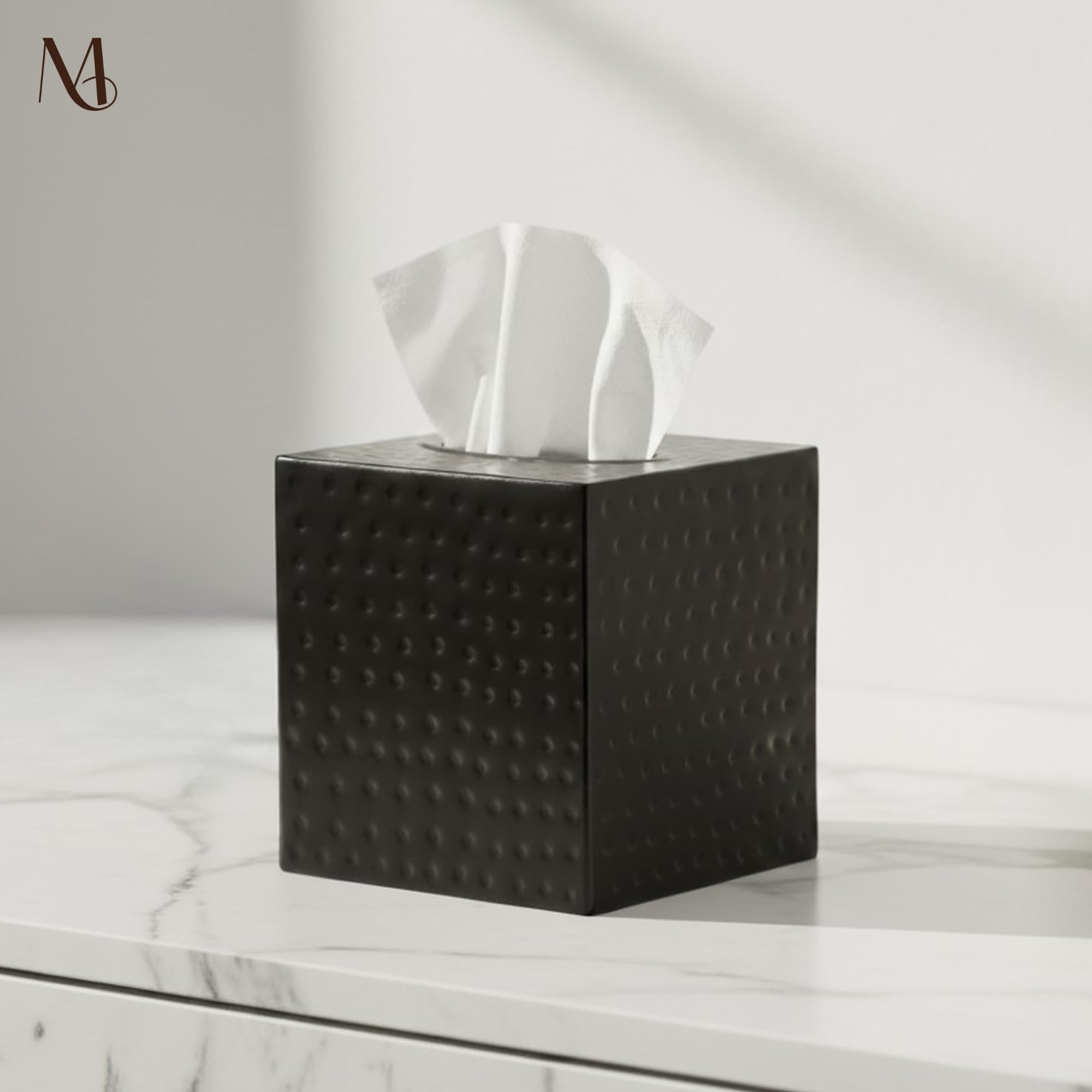 Monarch Abode brushed gold finish square cover elevates desks and vanities