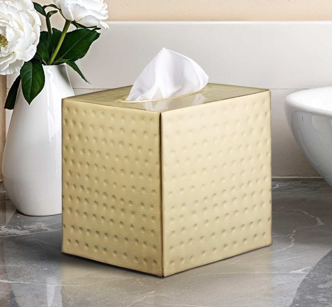 Monarch Abode vanity display keeps tissues within easy reach