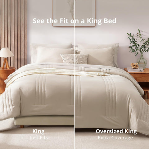 Monbix apricot beige bedroom scene showcases versatile year-round styling