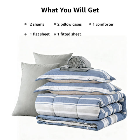 Monbix bedroom decor in ocean blue inspires restful vibe