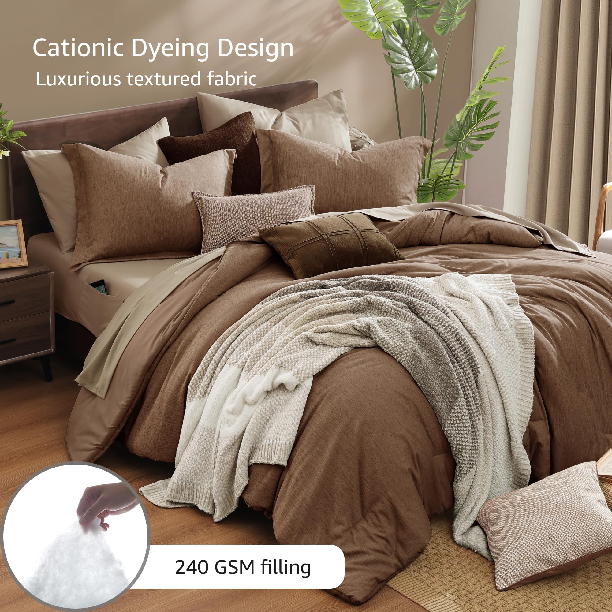 Monbix fabric texture close-up emphasizes soft double-brushed polyester feel.
