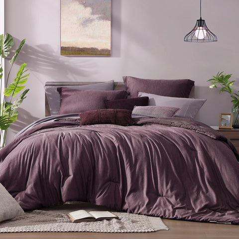 Monbix King Size Comforter Set on a cozy bedroom scene for all-season comfort