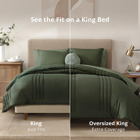 Monbix olive-green bedroom scene showcases versatile styling