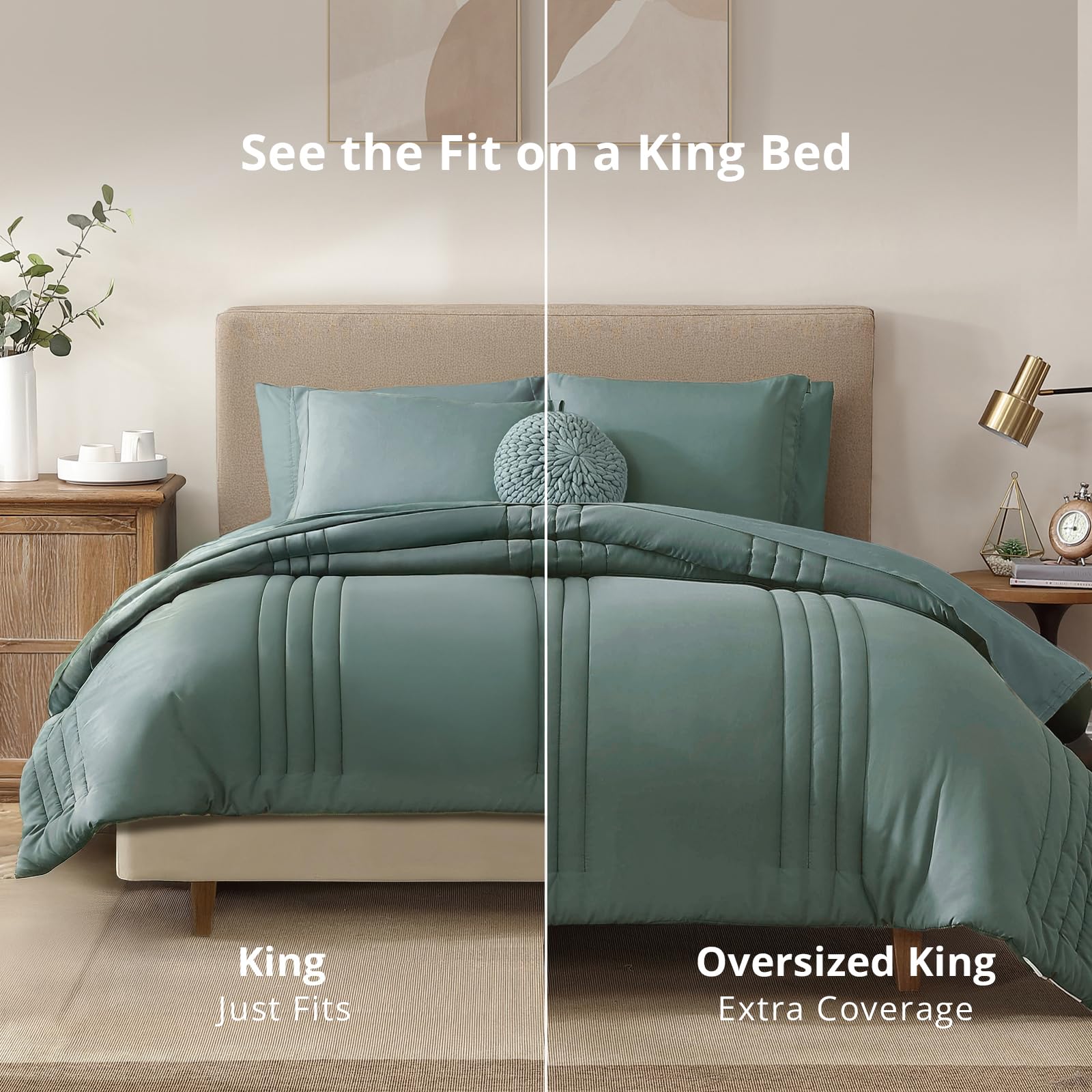 Monbix king-size comforter set vacuum packaging—ships compactly.
