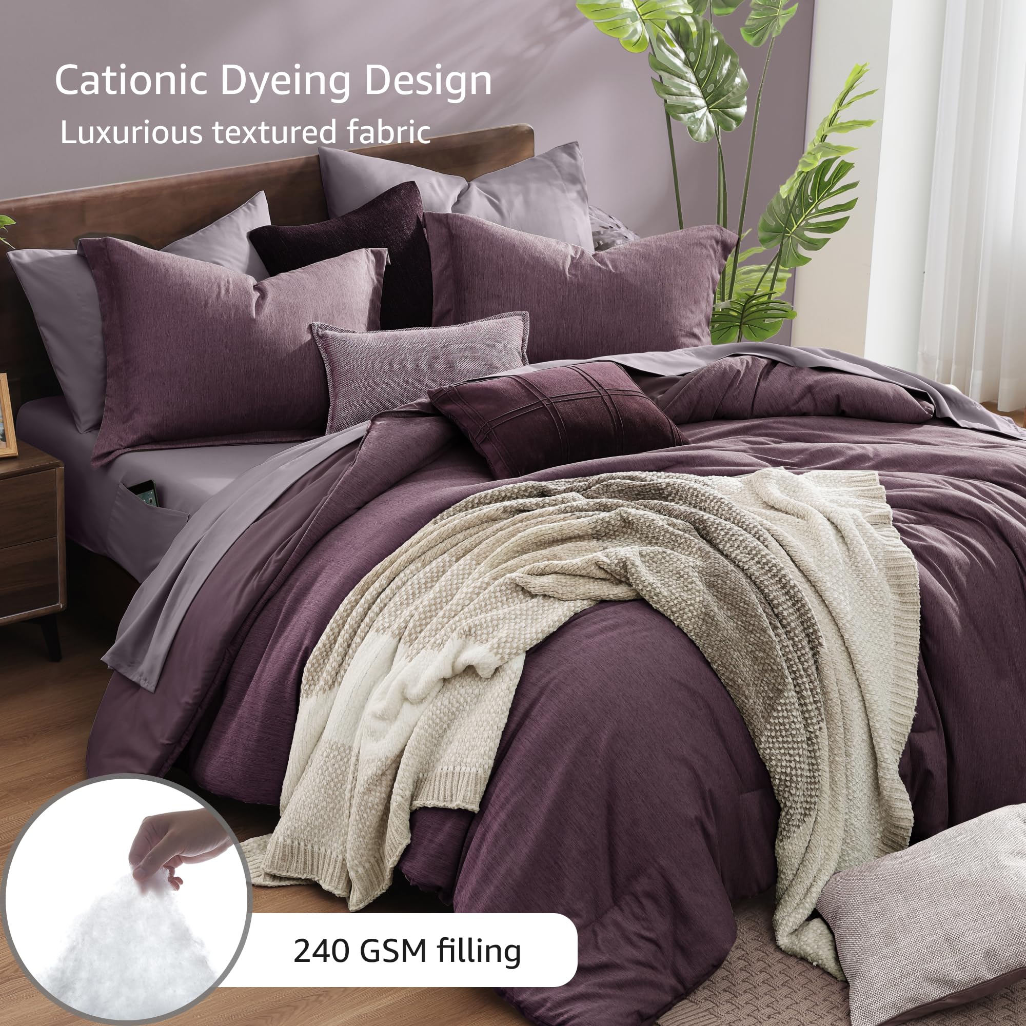 Monbix King Size Comforter Set vacuum-packed packaging for compact storage