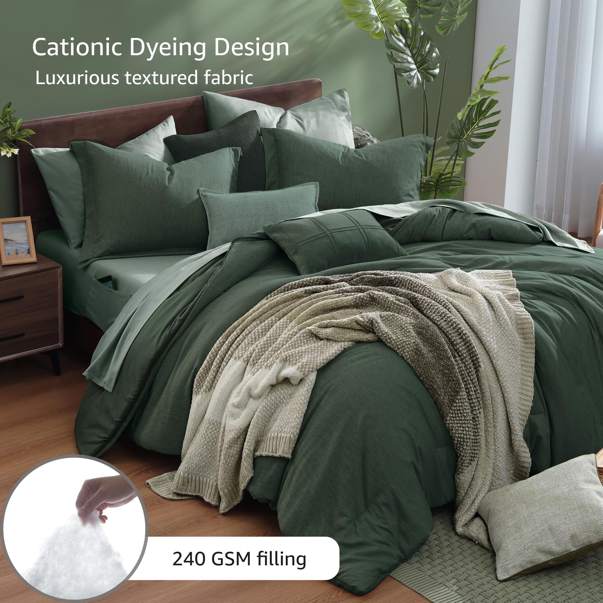 Monbix oversized king fitted sheet fits a deep mattress with secure, smooth fit.