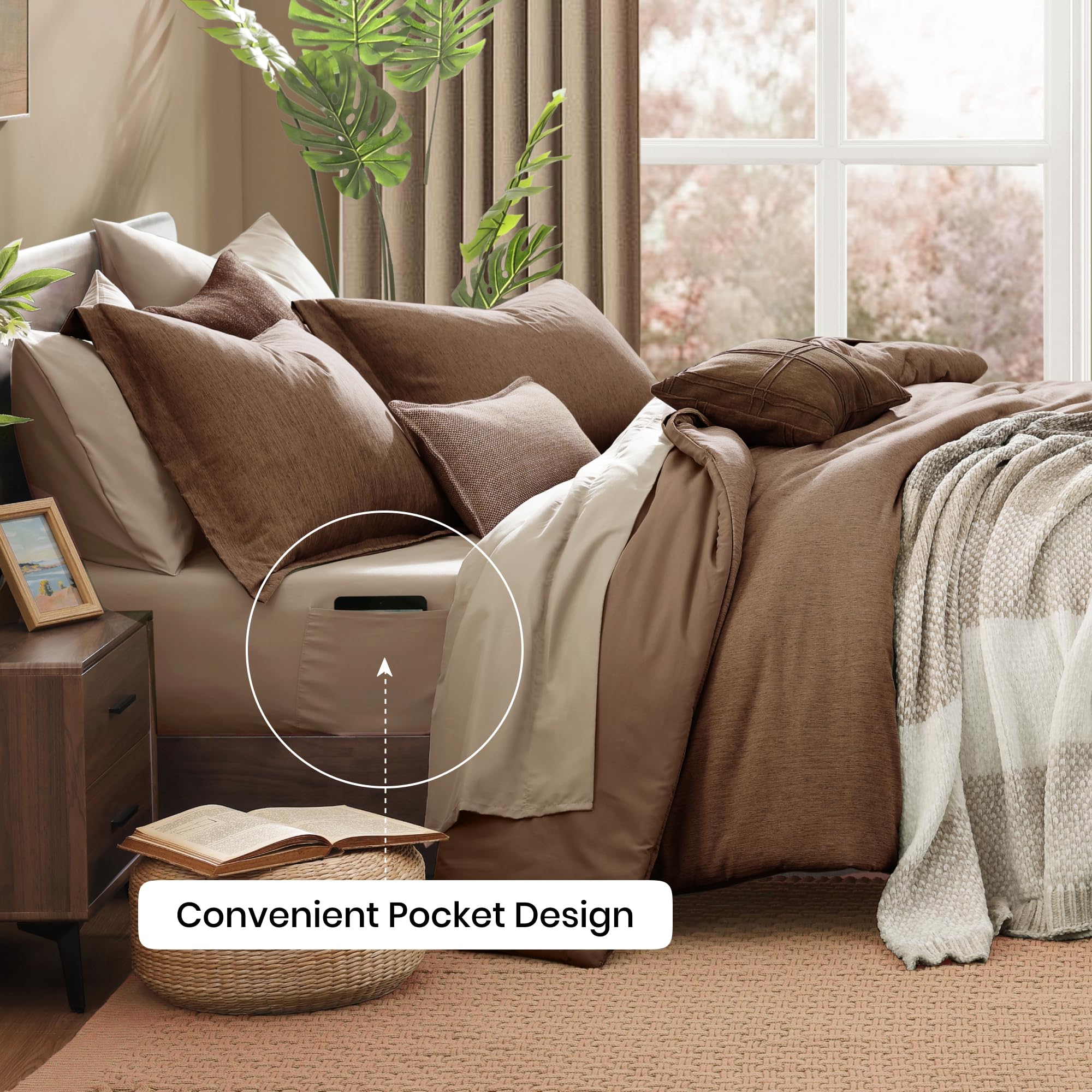 Monbix pillowcases 20x30 for easy slip and soft feel