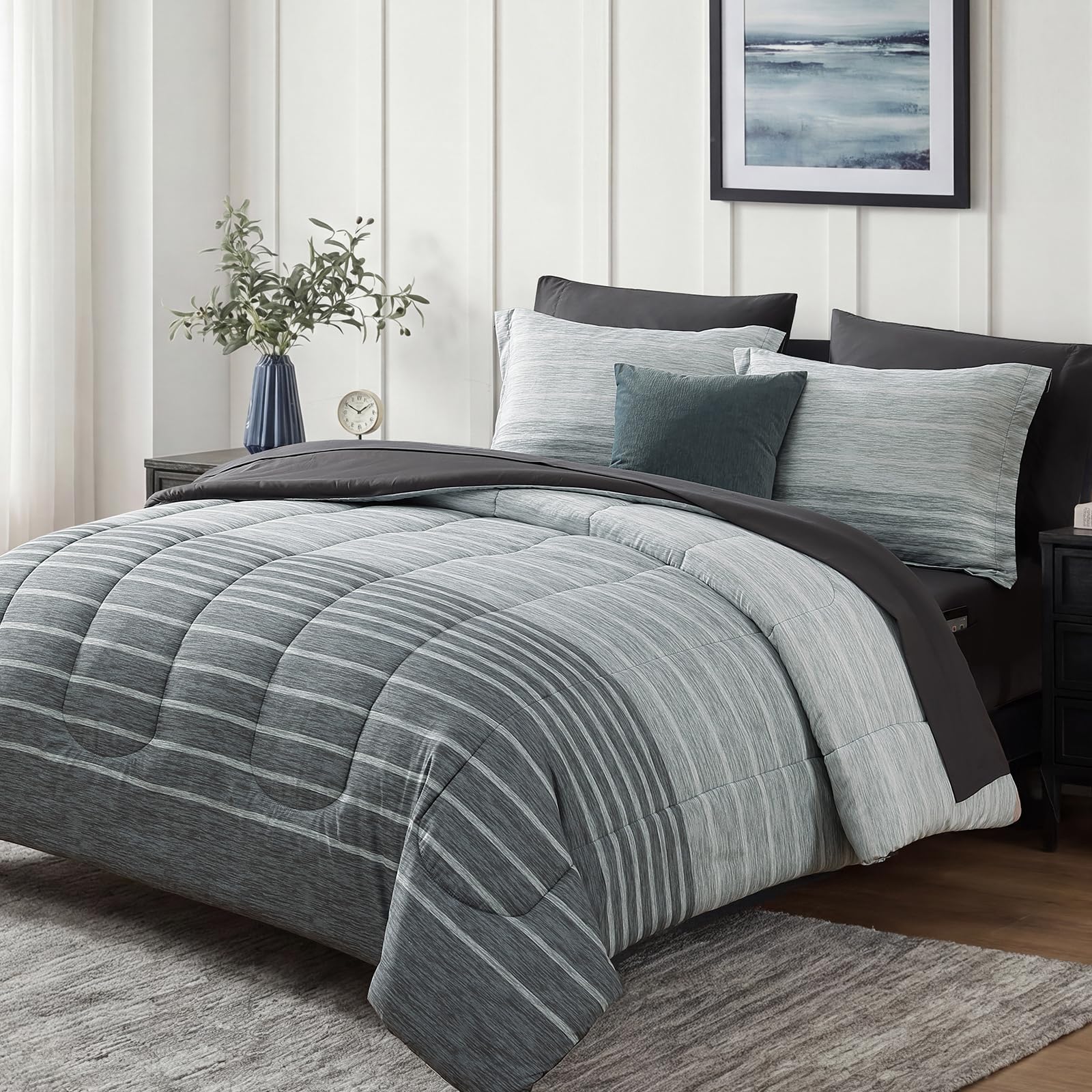 Monbix 7-piece bed in a bag for simple, complete bedroom setup