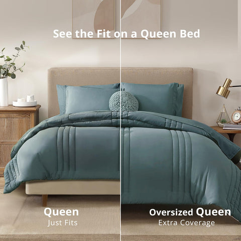 Monbix Queen Comforter Set 90in x 90in comforter demonstrates balanced warmth.