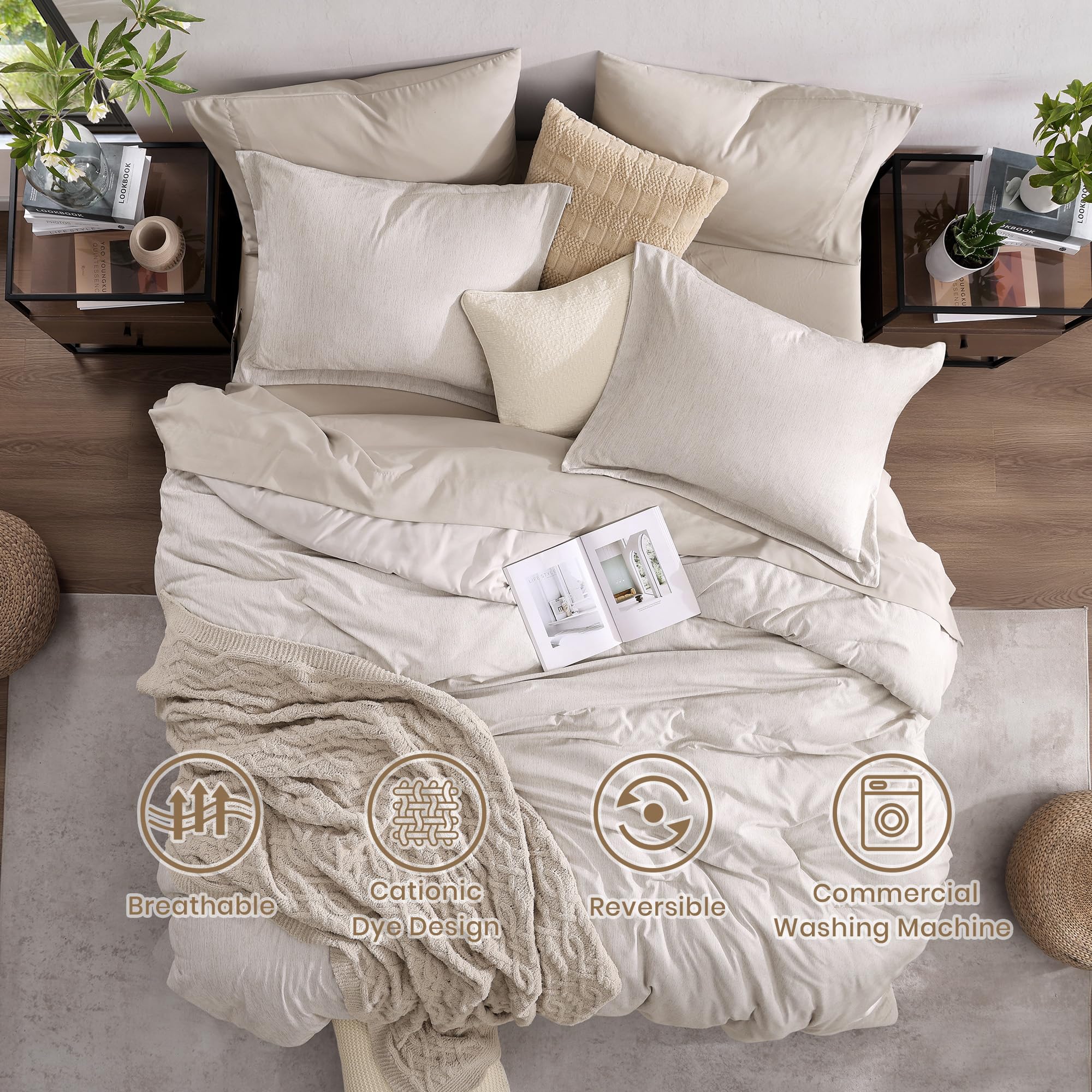 Monbix queen flat sheet 90 x 102 inches displays smooth, breathable finish