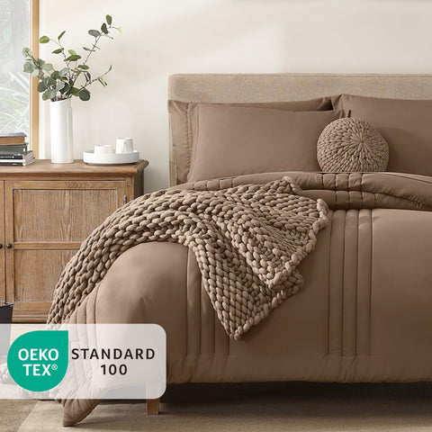 Monbix queen flat sheet 90x102 coordinates with the comforter.