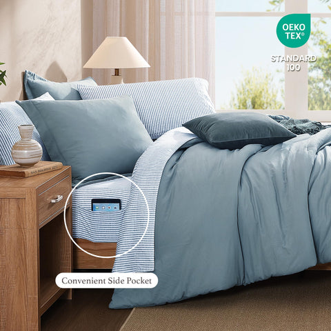 Monbix queen pillowcase 20x30 helps keep sleep surface tidy.