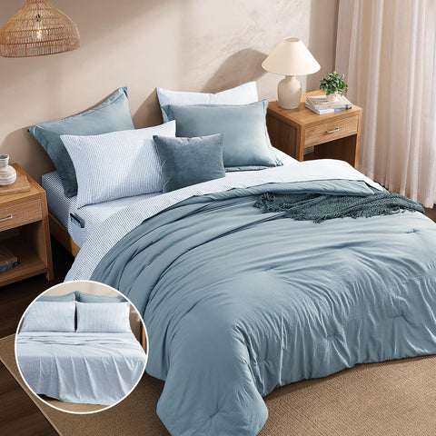 Monbix queen sham 20x26 pairs with the comforter for coordinated style.
