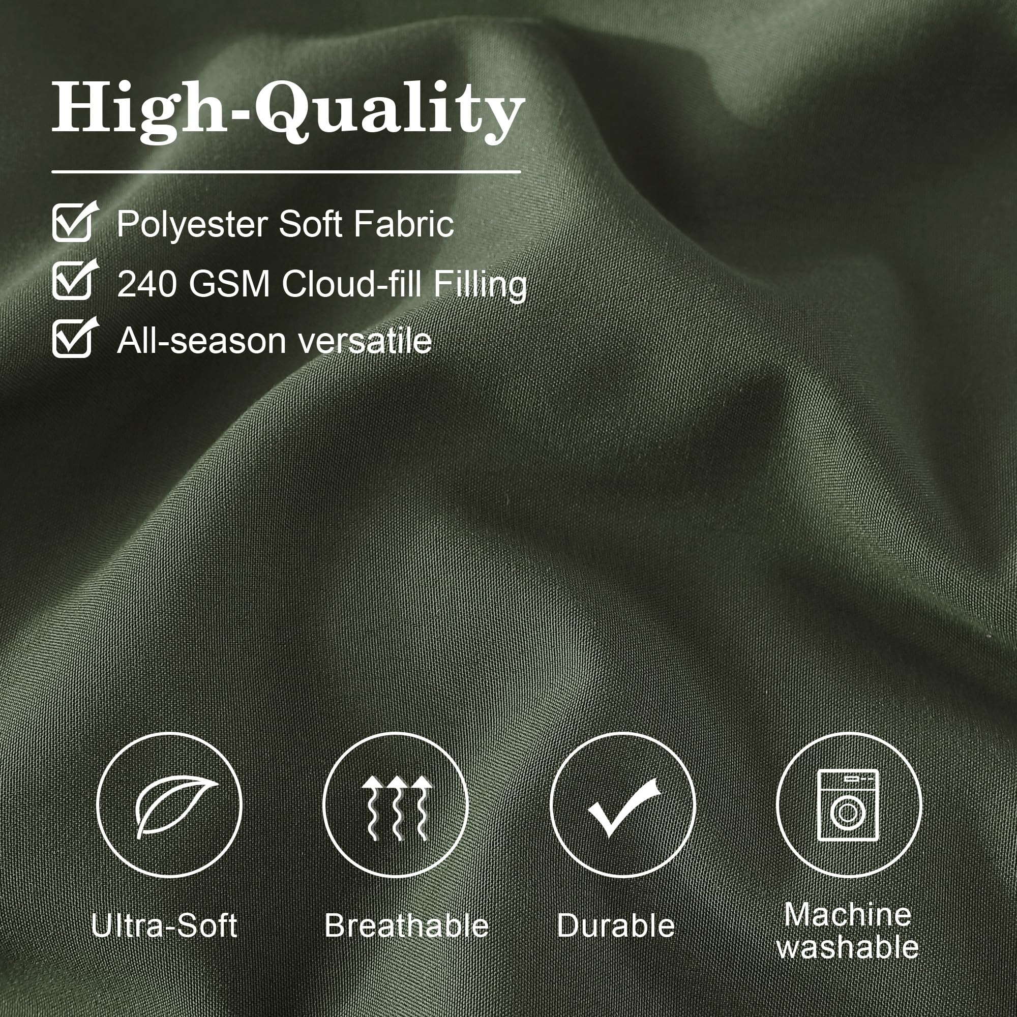 Monbix vacuum packaging olive-green set for compact storage