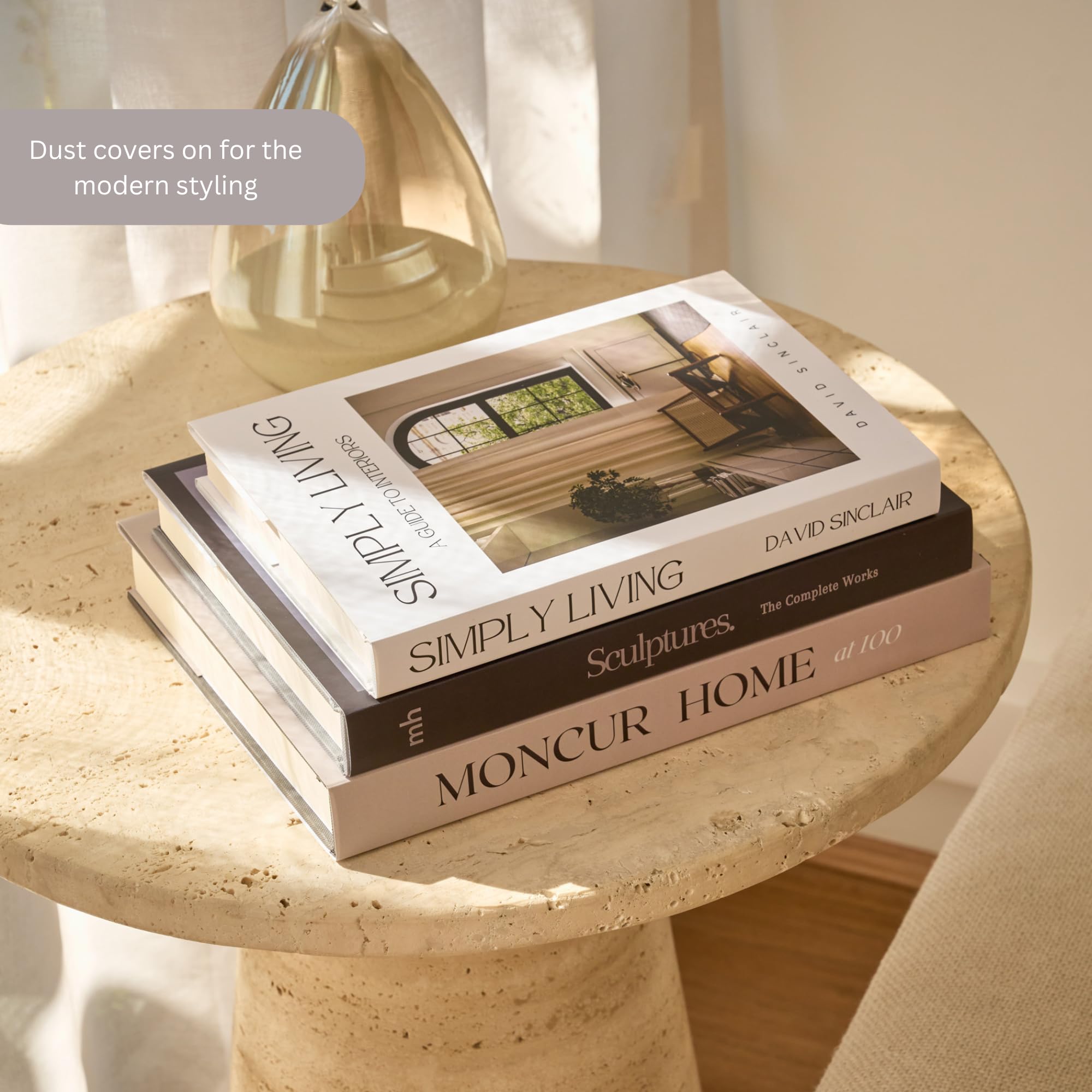 Coffee table hero: Moncur Home decorative books add texture and balance