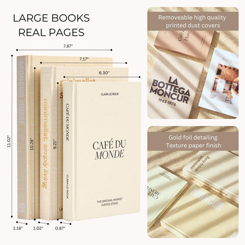 Moncur Home faux books presented as a gift-ready décor accessory for homes.