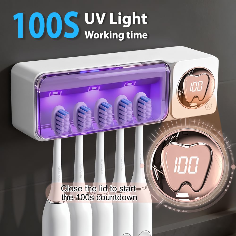 MONIAN UV-cleaning-cycle visual emphasizes the 100-second refresh for brushes