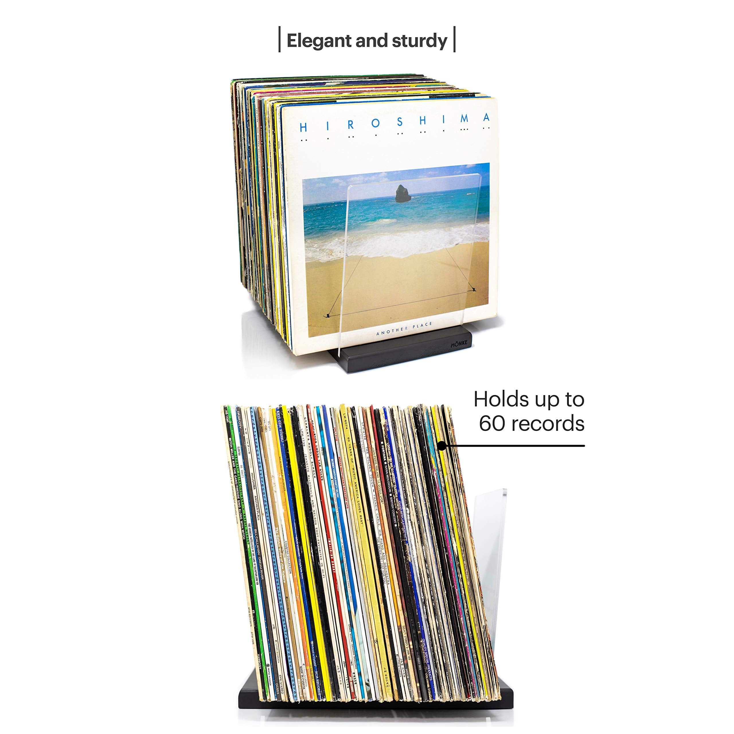 MÖNKE rack features a sturdy build to protect your vinyl display.