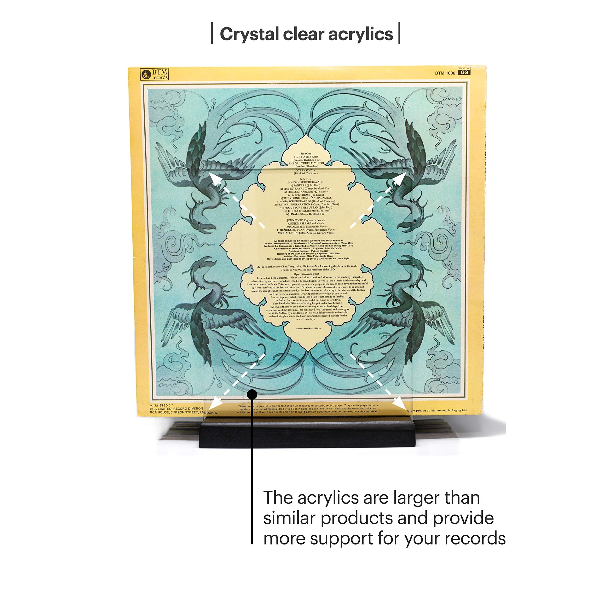 MÖNKE rack reduces warping with oversized acrylic panels and gentle tilt.