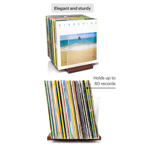 MÖNKE storage holds 60 to 70 LPs for a curated collection.