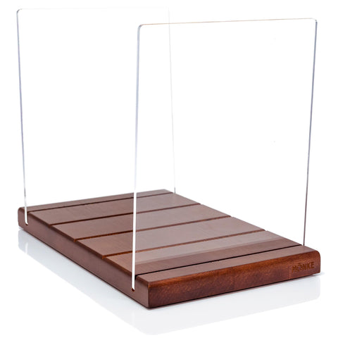 MÖNKE Premium Vinyl Storage brown top view highlights clean lines and compact footprint.