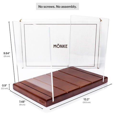 MÖNKE storage's slat-back detail adds texture while protecting sleeves.