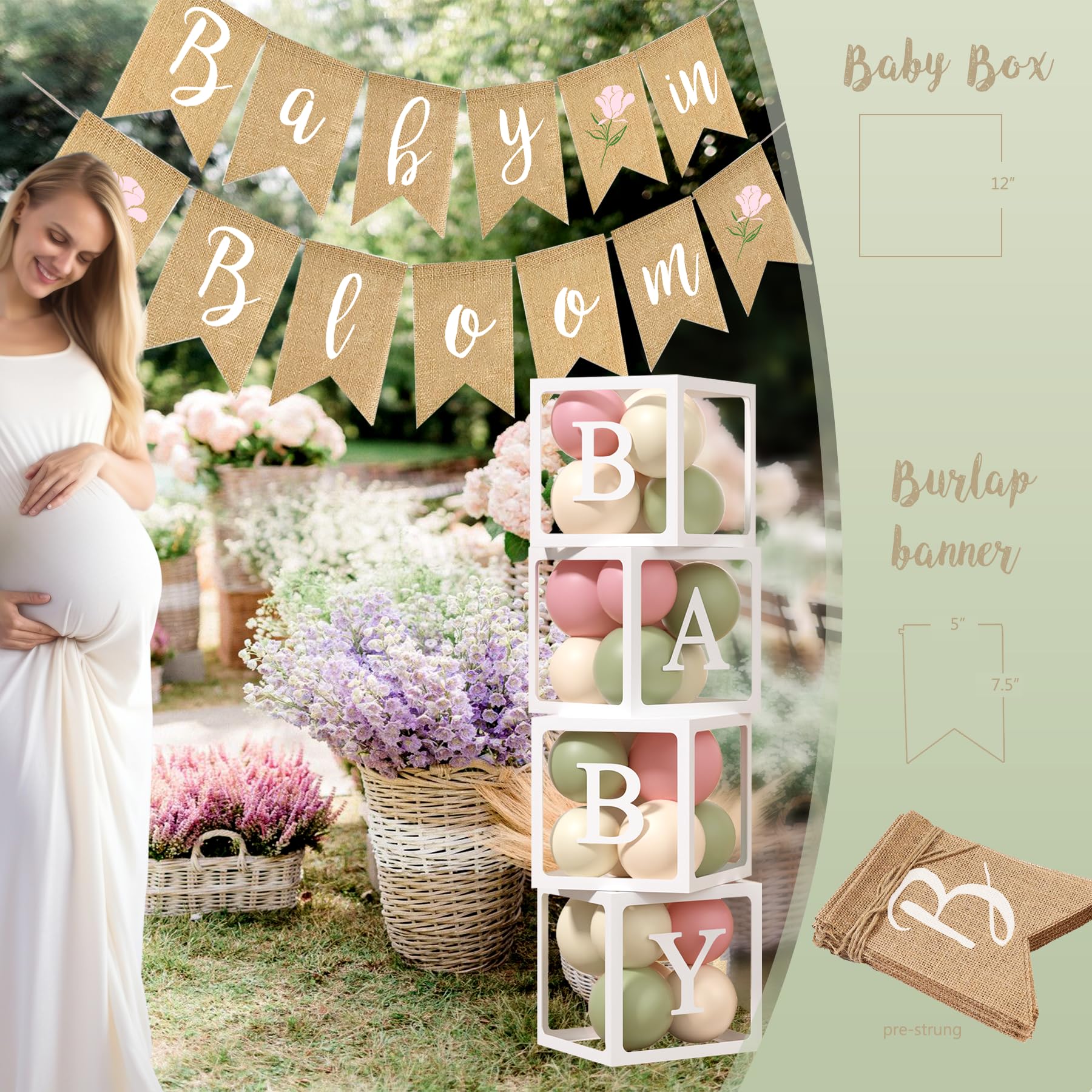 Monnberry mom to be badge enhances celebratory photos.