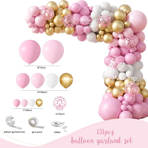 Monnberry princess-balloon-arch-131-pieces inspires stunning, quick garland builds