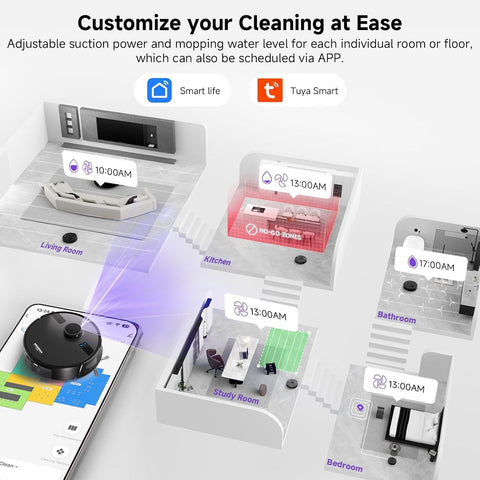 MONSGA app control enables remote scheduling and customization.