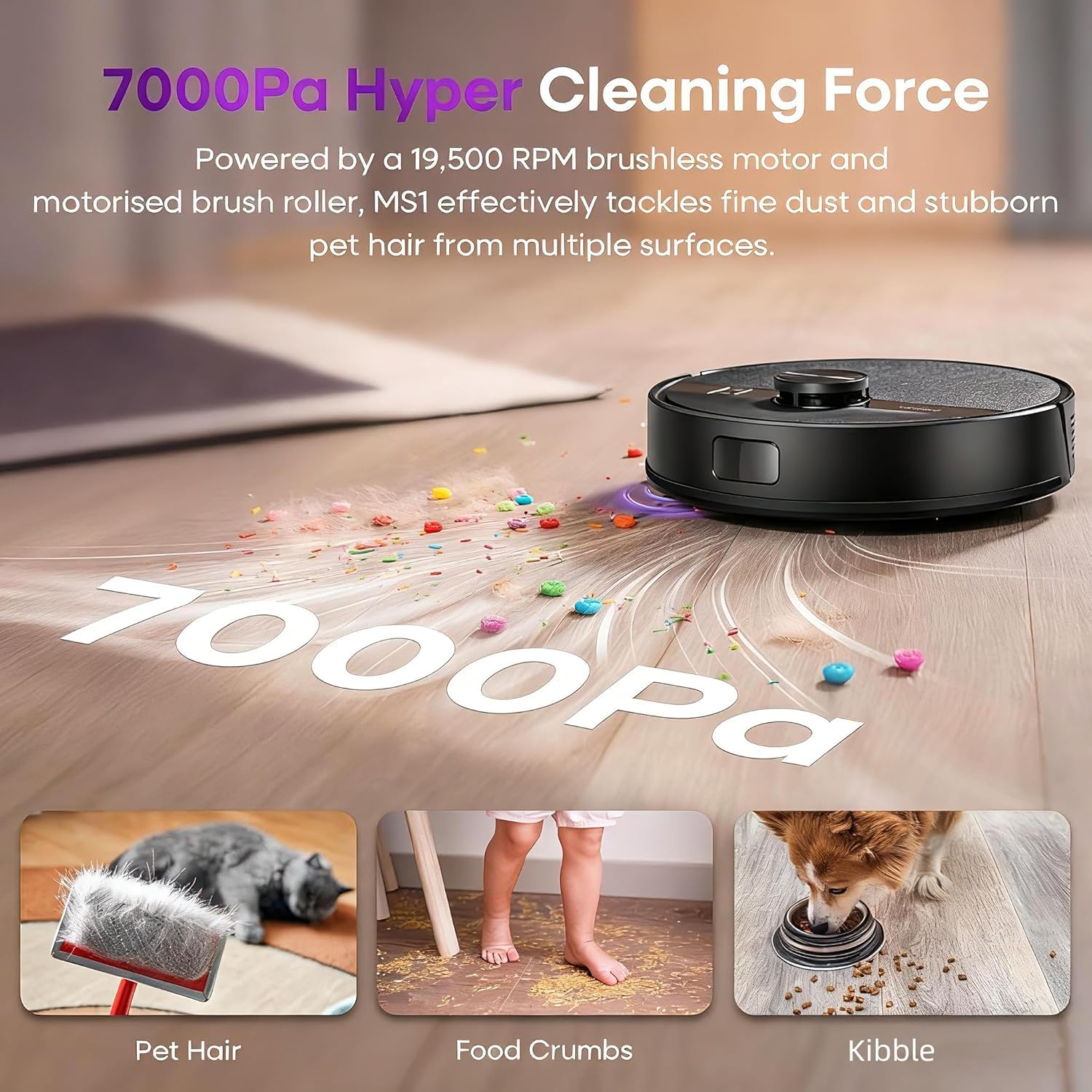MONSGA robot vacuum and mop in one 3-in-1 cleaning session